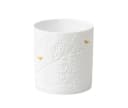 Räder Kerzenhalter Design Teelichthalter Porzellangeschichten Goldvogel Weiß 7cm Bild 2