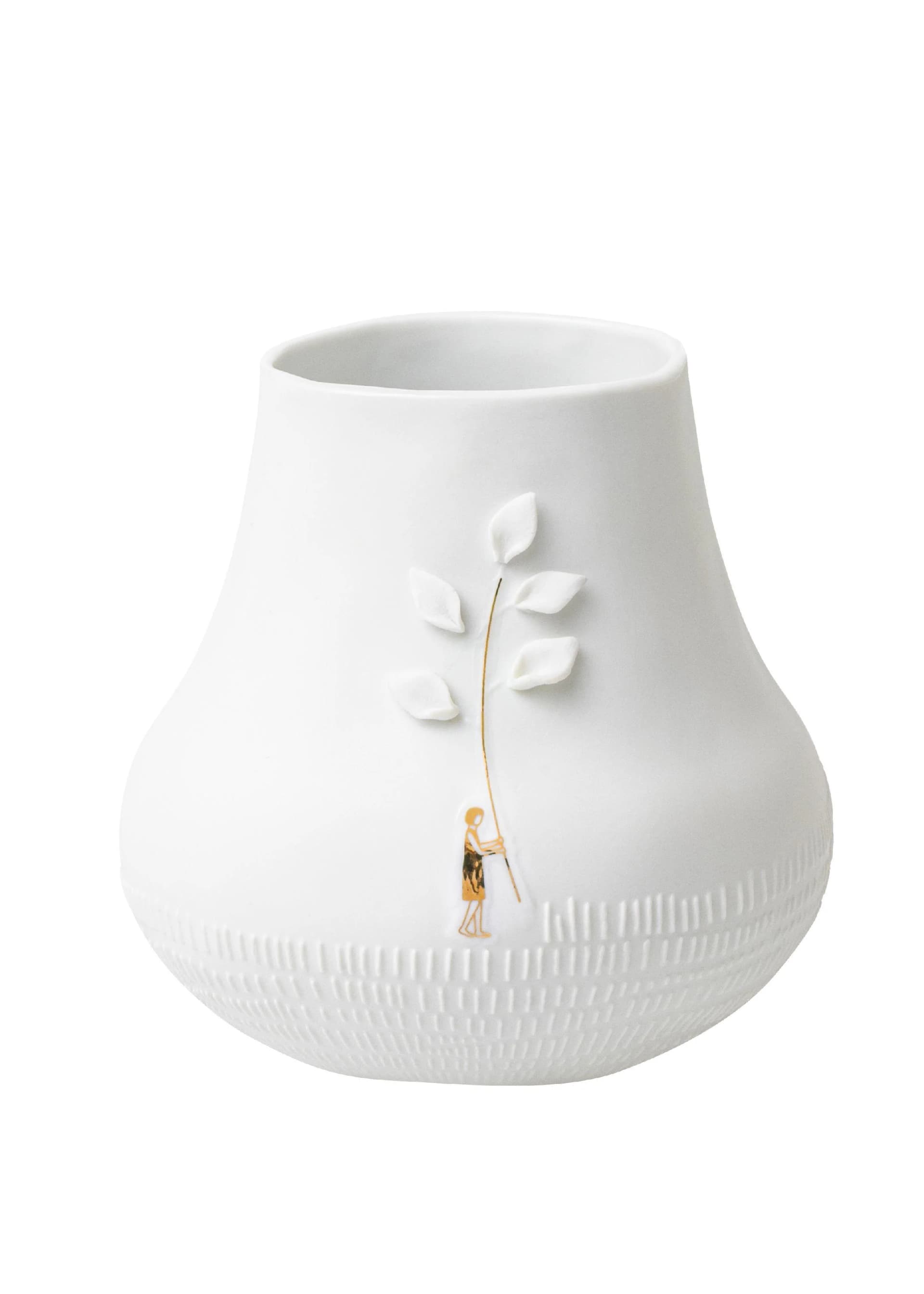 Räder Vase PARKSPAZIERGANG Weiß/Gold