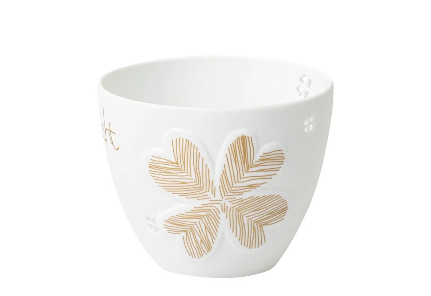 Räder Windlicht Porzellan Weiß mit Golddecal - Bild 2
