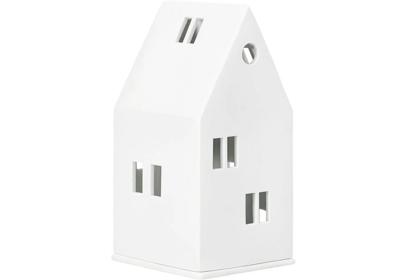 Räder Design Lichthaus Satteldach Teelichthalter Weiß Keramik