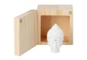 Räder Design Glückskästchen Achtsamkeit Buddha Kopf Porzellan Holzkasten Bild 1