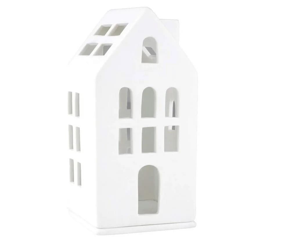 Räder Design Teelichthalter Mini-Lichthaus Gästehaus Weiß Porzellan