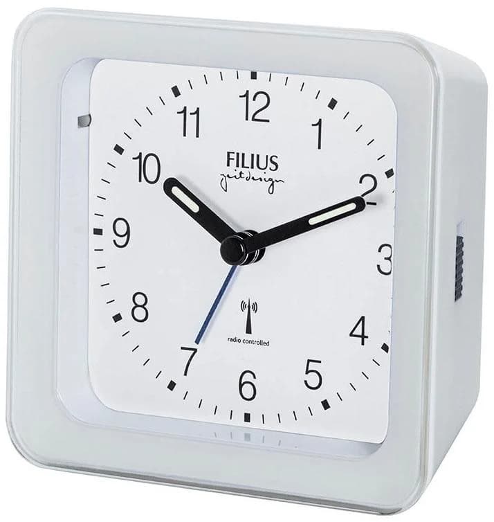 FILIUS zeitdesign Funkwecker Weiß Leuchtzeiger