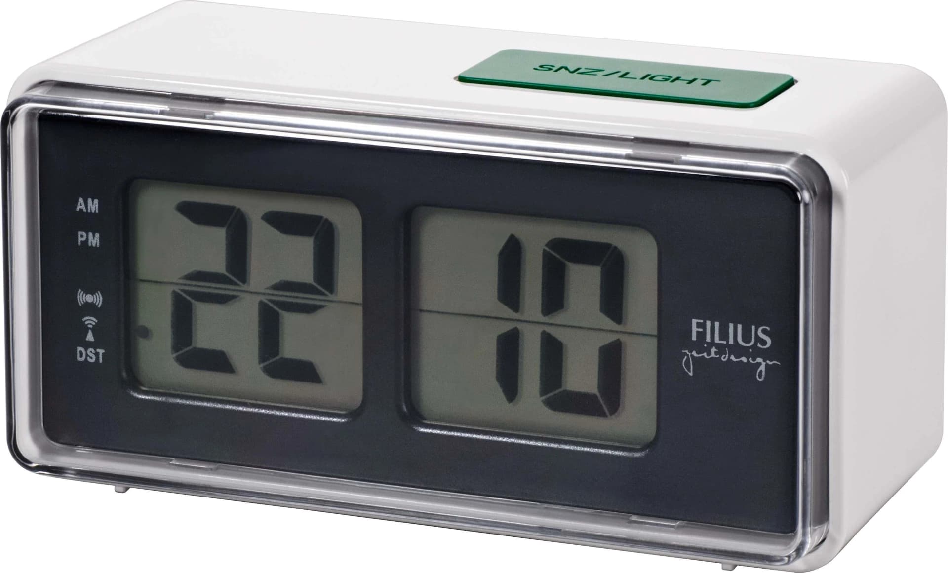FILIUS ZEITDESIGN Funkwecker 0530-0 Weiß Digital mit Beleuchtung - Bild 2