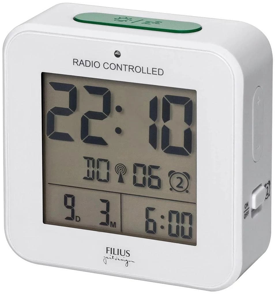 FILIUS zeitdesign Funkwecker digital mit Piepalarm und Funktechnologie