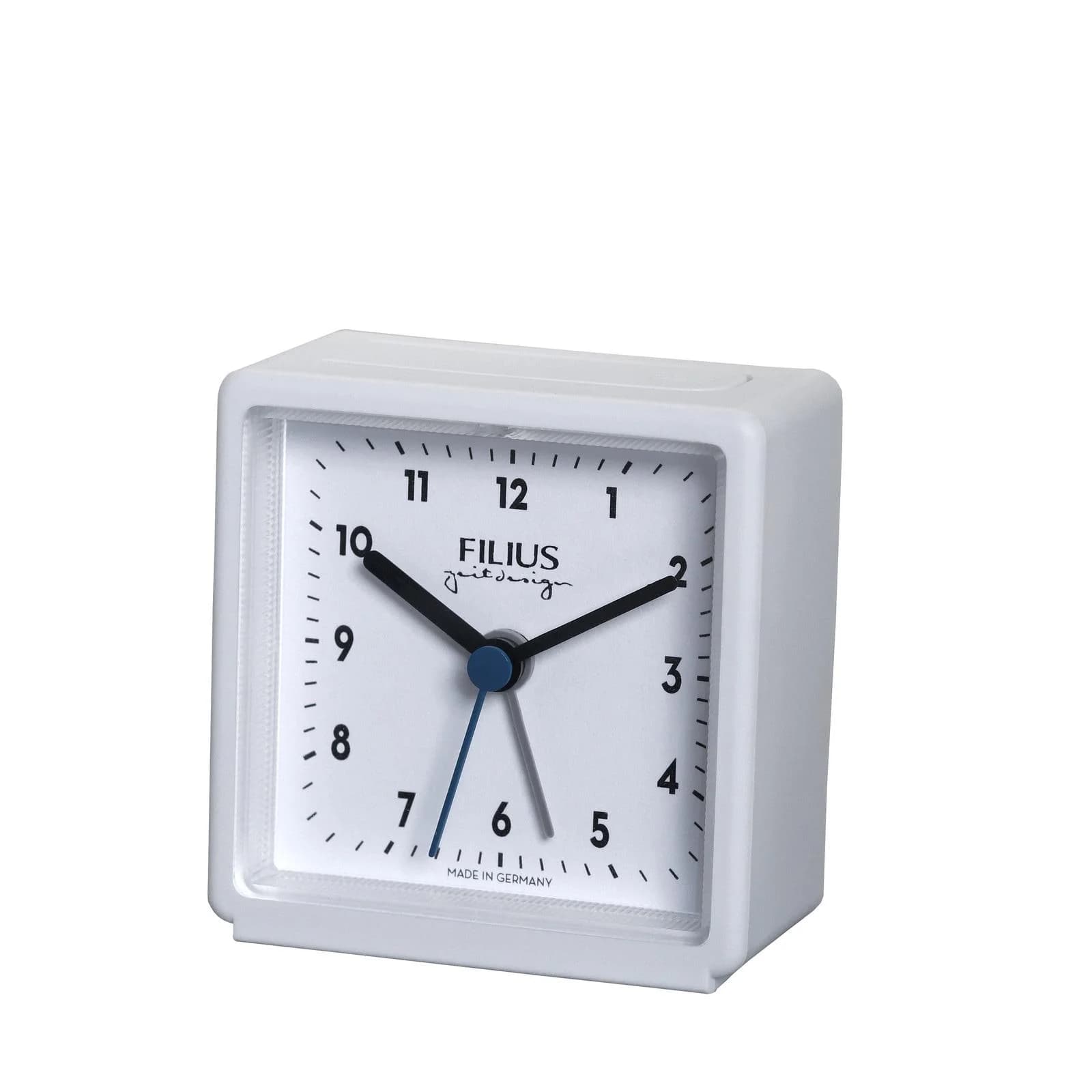 FILIUS ZEITDESIGN Quarzwecker Analog Weiß mit Beleuchtung