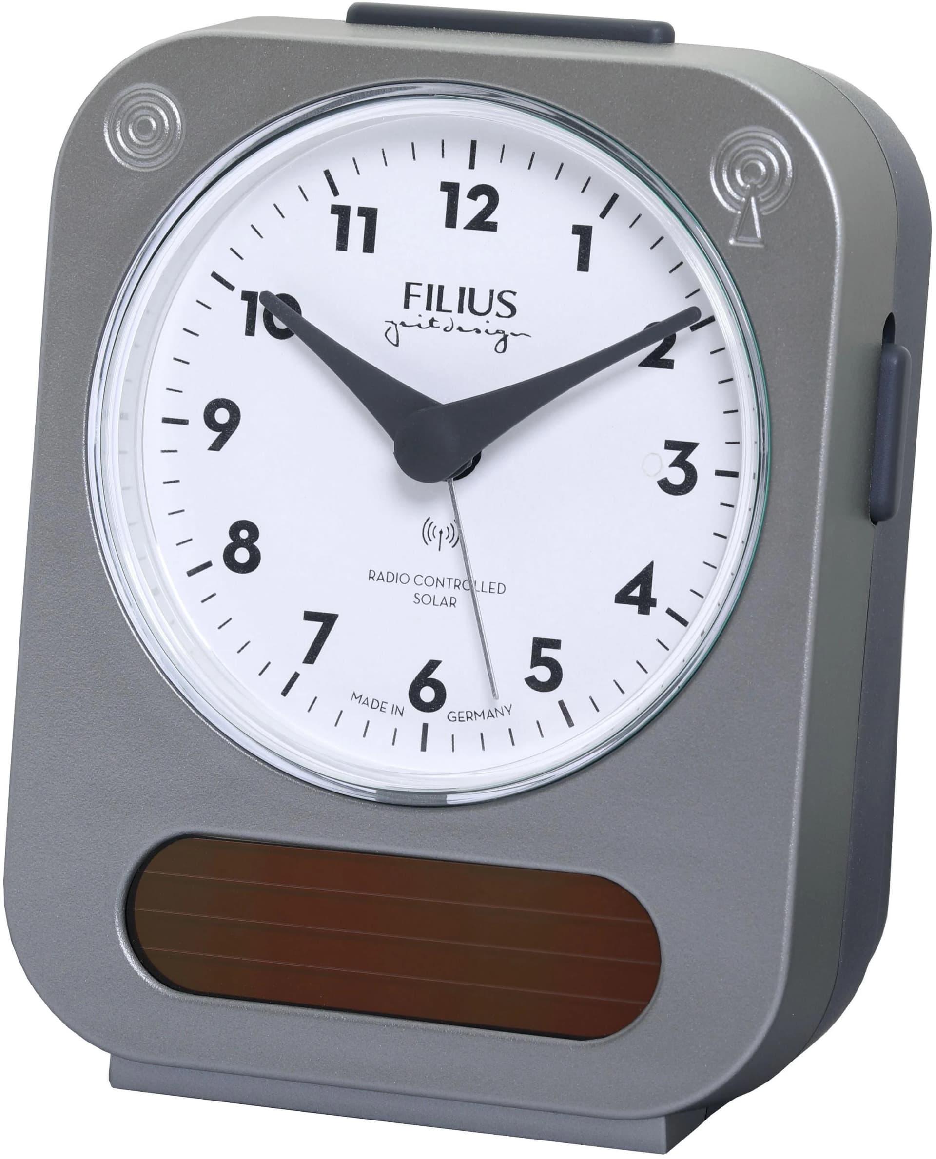 FILIUS zeitdesign Funkwecker Solar Grau Beleuchtung Made in Germany - Bild 2