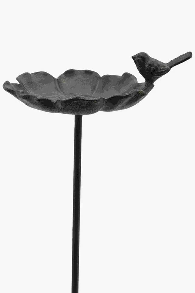 finehomegarden Vogeltränke Futterplatz Metall ArtFerro Braun Gartenstecker - Bild 2