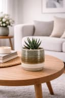 finehomegarden Blumentopf Stone ECOLO Grün/Natur Steinoptik Bild 1