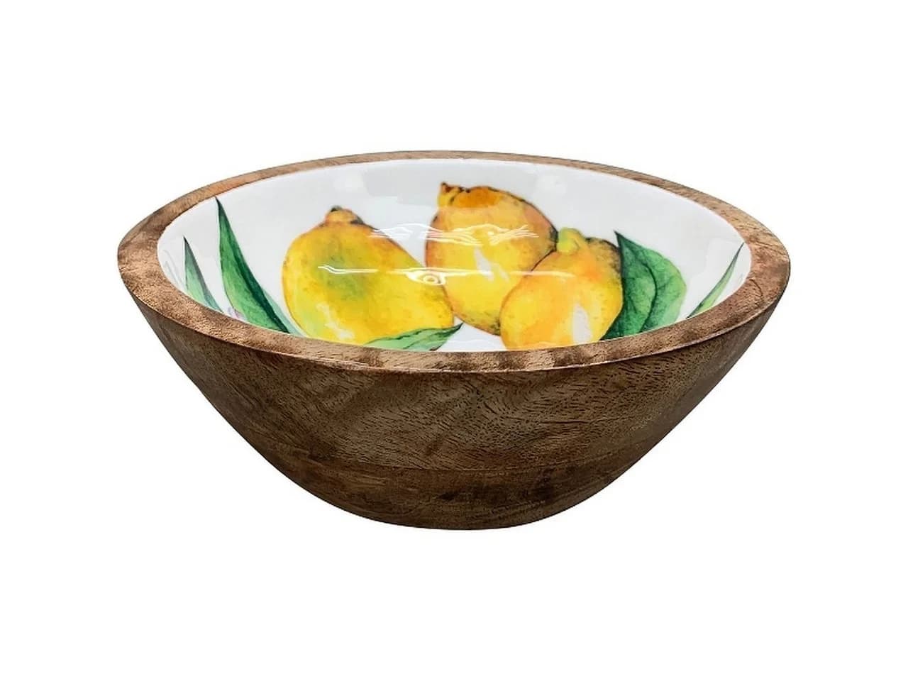 Exner Dekoschale aus Mangoholz mit Zitronendesign - Bild 2