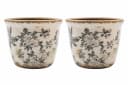 finehomegarden Blumentopf Übertopf Mush Keramik Ø7,5cm+Ø11cm Rustikales Antikes Topf Dekor Bild 3