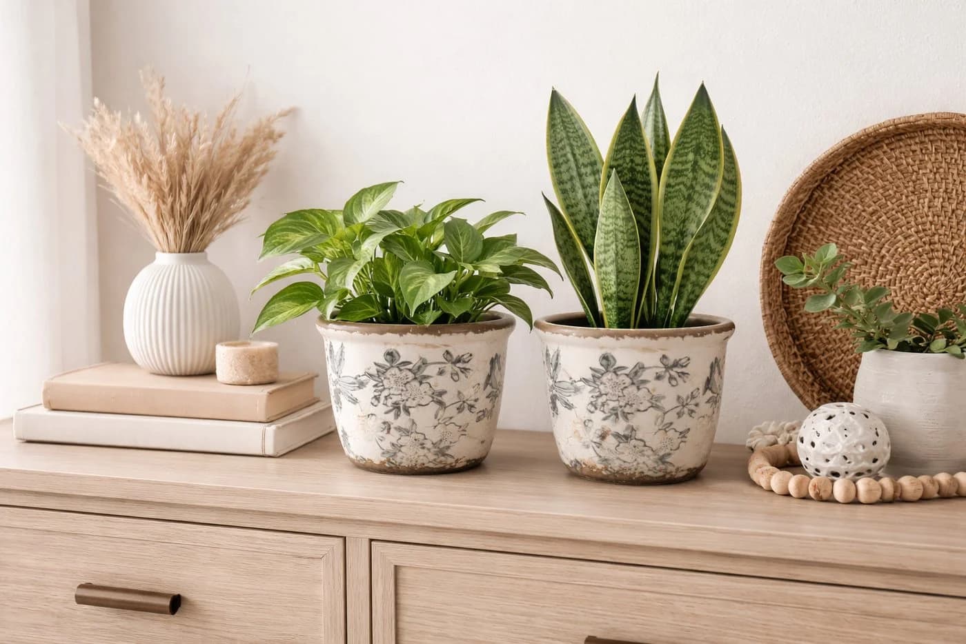 finehomegarden Blumentopf Übertopf Mush Keramik Ø7,5cm+Ø11cm Rustikales Antikes Topf Dekor - Bild 4