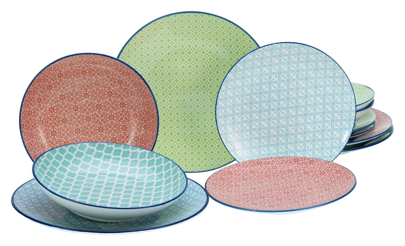 Creatable Tafelservice Multicolor 12-teilig Keramik