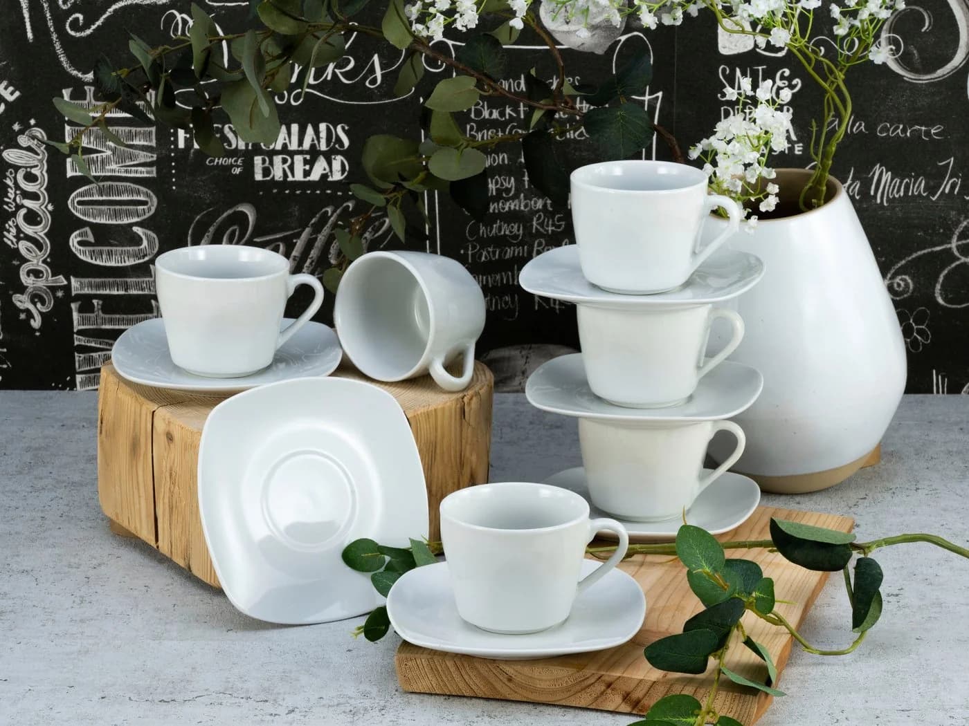 Creatable Kaffeeservice Weiß 12-teilig Keramik