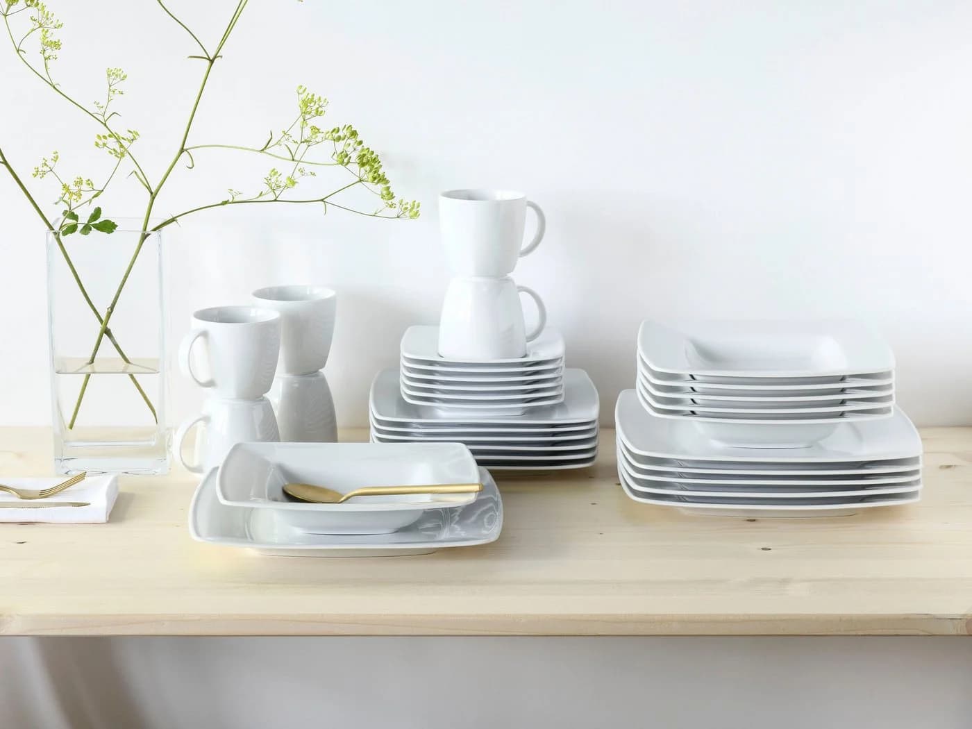 Creatable Kombiservice Victoria Weiss 30-tlg. Porzellan