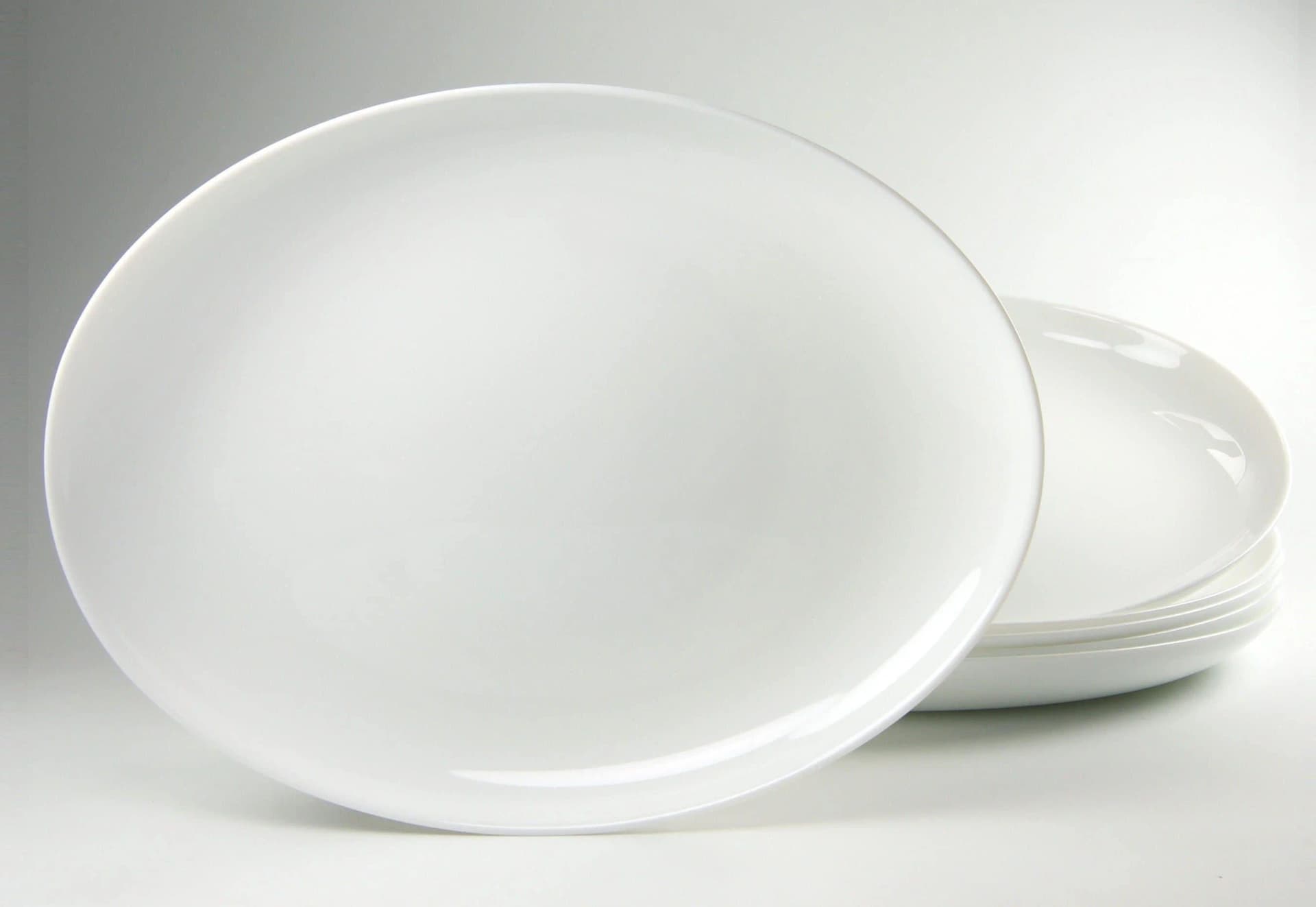 Luminarc Barbecueteller Set 6-tlg. Weiß Oval Glas