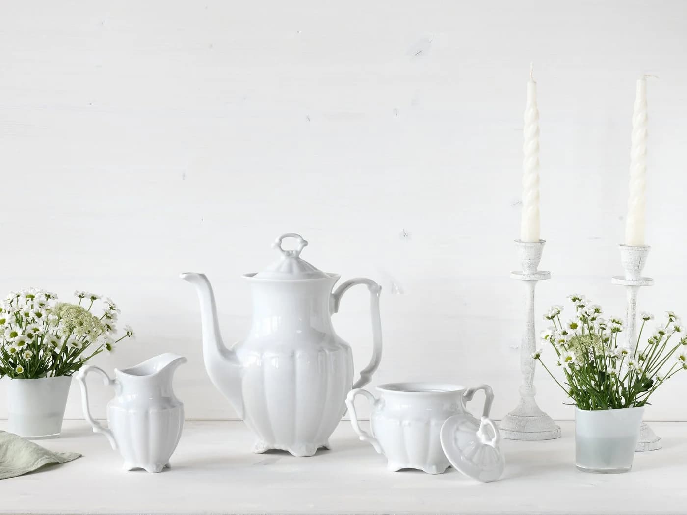 CreaTable Servier-Set Maria Theresia Weiß Porzellan 3-teilig