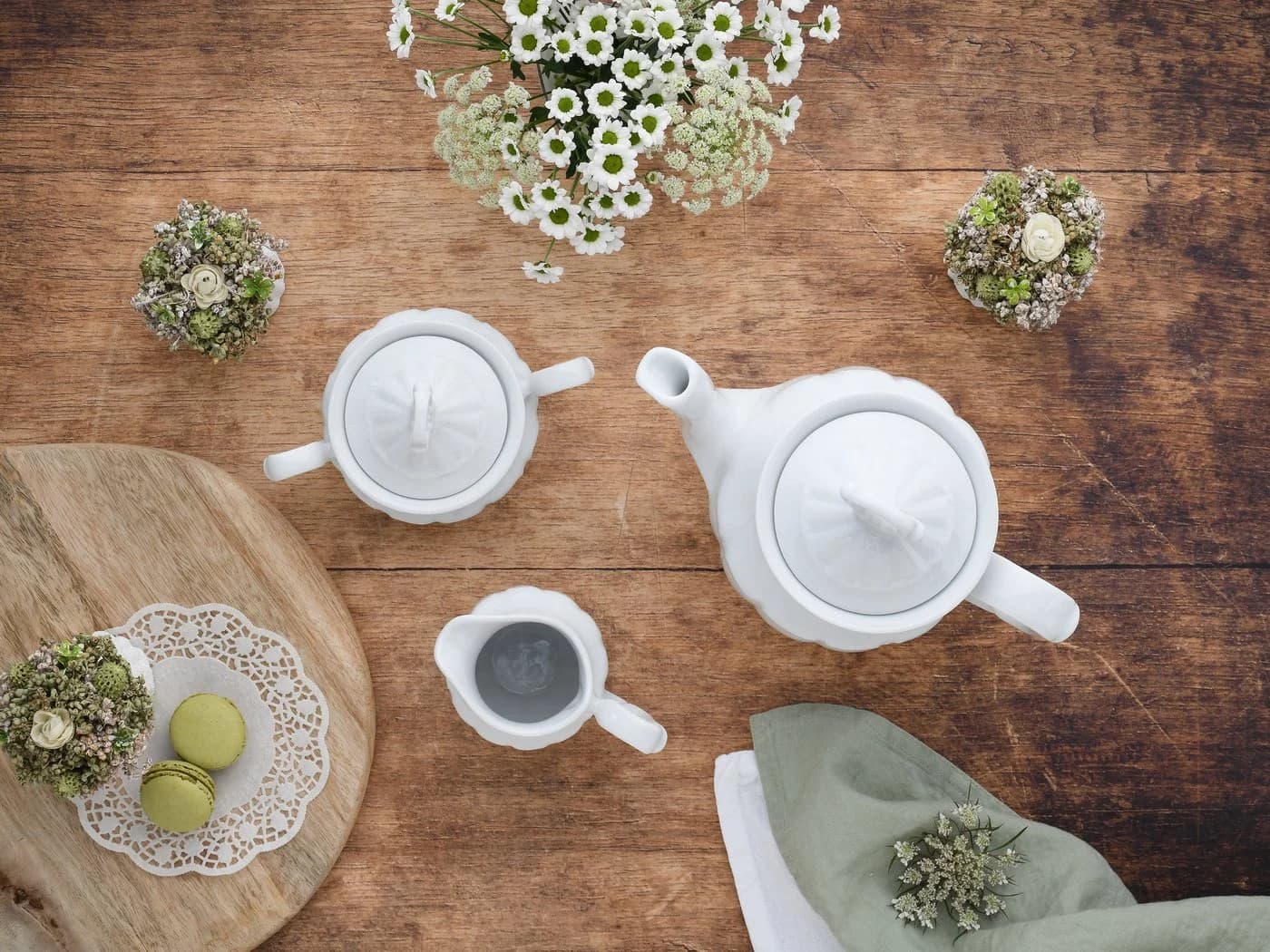 CreaTable Servier-Set Maria Theresia Weiß Porzellan 3-teilig - Bild 5