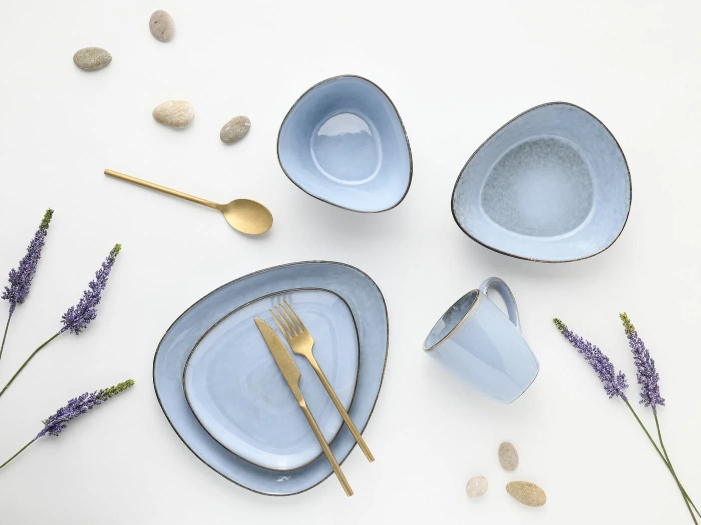 CreaTable Kombiservice Cloudy Sky Blue 10-tlg. Steinzeug - Bild 5