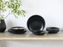 CreaTable Tafelservice Magic Black Schwarz Grau 12-teilig Steinzeug Bild 1