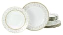 CREATABLE Emilja Tafelservice 12-tlg. Beige Creme Porzellan Blumendekor Bild 2