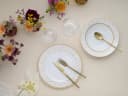 CREATABLE Emilja Tafelservice 12-tlg. Beige Creme Porzellan Blumendekor Bild 3