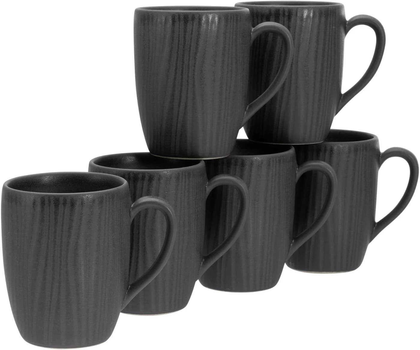 CREATABLE Vesuvio Black Becher Set 6-tlg. Schwarz Steinzeug - Bild 2