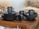 CREATABLE Vesuvio Black Becher Set 6-tlg. Schwarz Steinzeug Bild 3