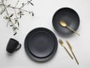 CREATABLE Vesuvio Black Becher Set 6-tlg. Schwarz Steinzeug Bild 4