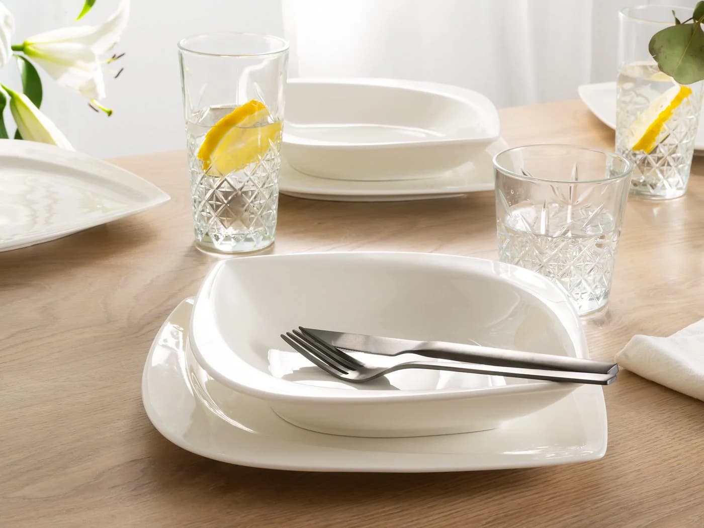 CREATABLE Tafelservice Melbourne 12-tlg. Creme Porzellan - Bild 5