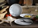 CreaTable Pastateller Europa Gustoso 4-tlg. Weiß Porzellan Bild 1