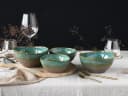 CREATABLE Basalt Bio Bowl Set 4-tlg. Olivgrün Steinzeug Bild 1