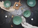 CREATABLE Basalt Bio Bowl Set 4-tlg. Olivgrün Steinzeug Bild 4