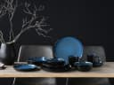 CREATABLE Kombiservice Nordic Fjord 16-tlg blau Steinzeug Bild 1