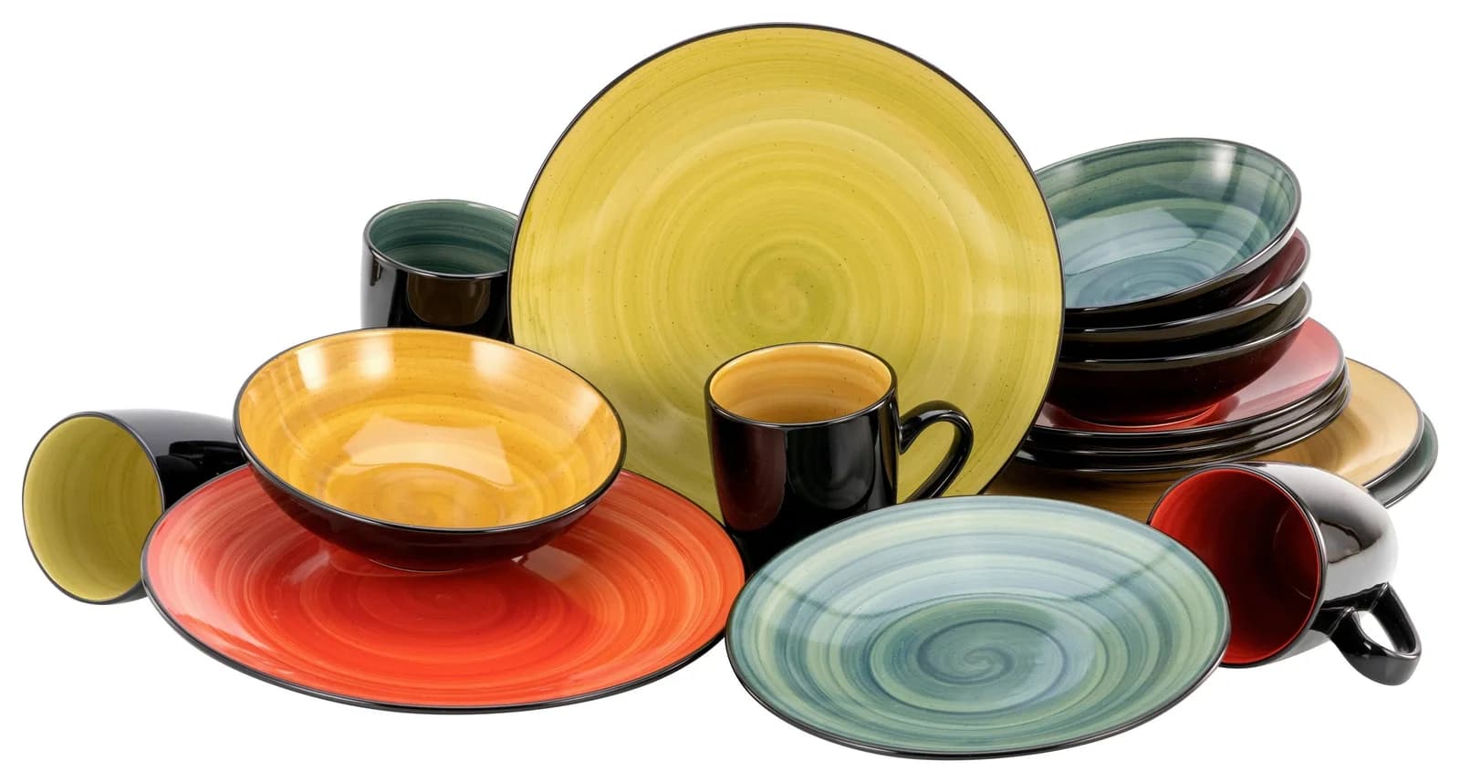 Creatable Geschirr-Set Samoa Bunt Steinzeug 16 Teile