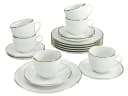 Kaffeeservice OTTO HOME Ezzo 18 Teile Porzellan weiß gold Bild 1