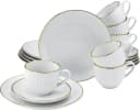 Kaffeeservice OTTO HOME Ezzo 18 Teile Porzellan weiß gold Bild 3