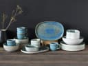 CREATABLE Servierplatte Yuki oval 33 cm bunt Steinzeug Bild 3