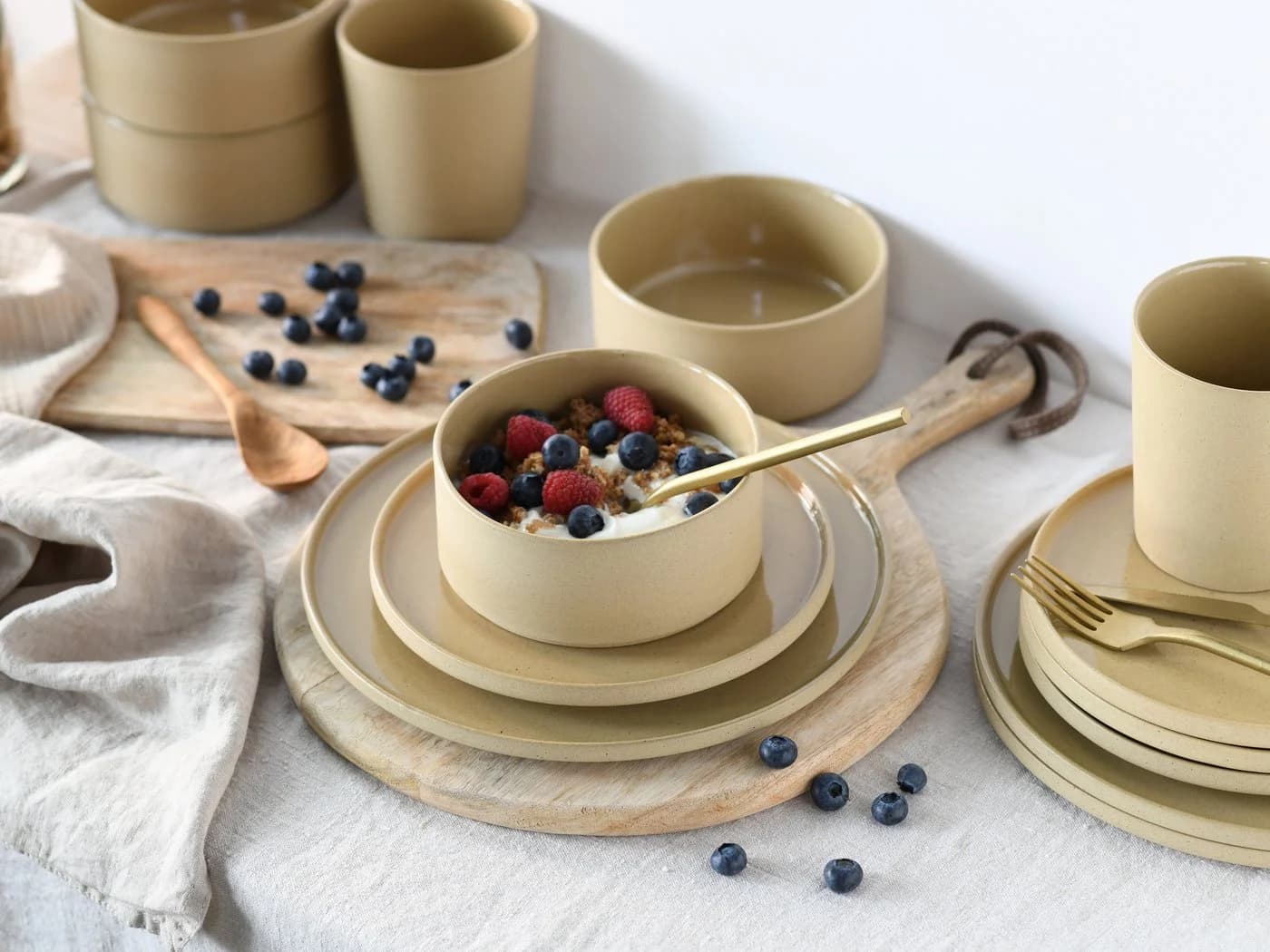 CreaTable Kombiservice Futuro Sand 16-teilig Steinzeug Beige - Bild 5