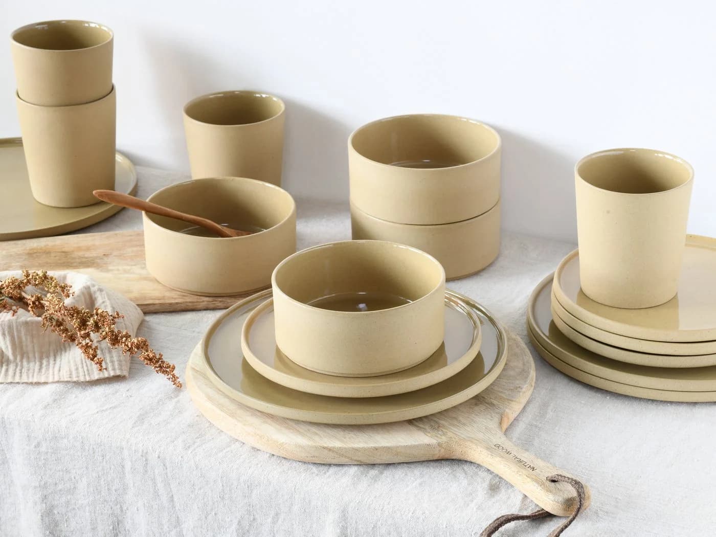 CreaTable Kombiservice Futuro Sand 8-tlg. Beige Steinzeug - Bild 3