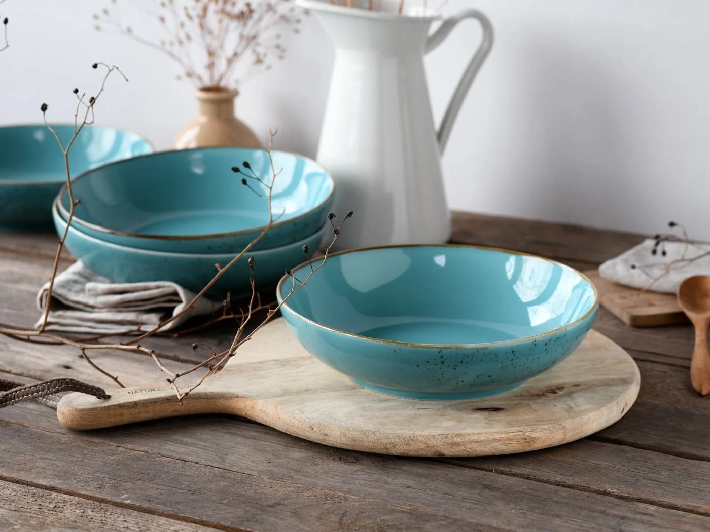 CREATABLE Nature Collection Poké Bowl Set 4-tlg. Blau Steinzeug - Bild 4