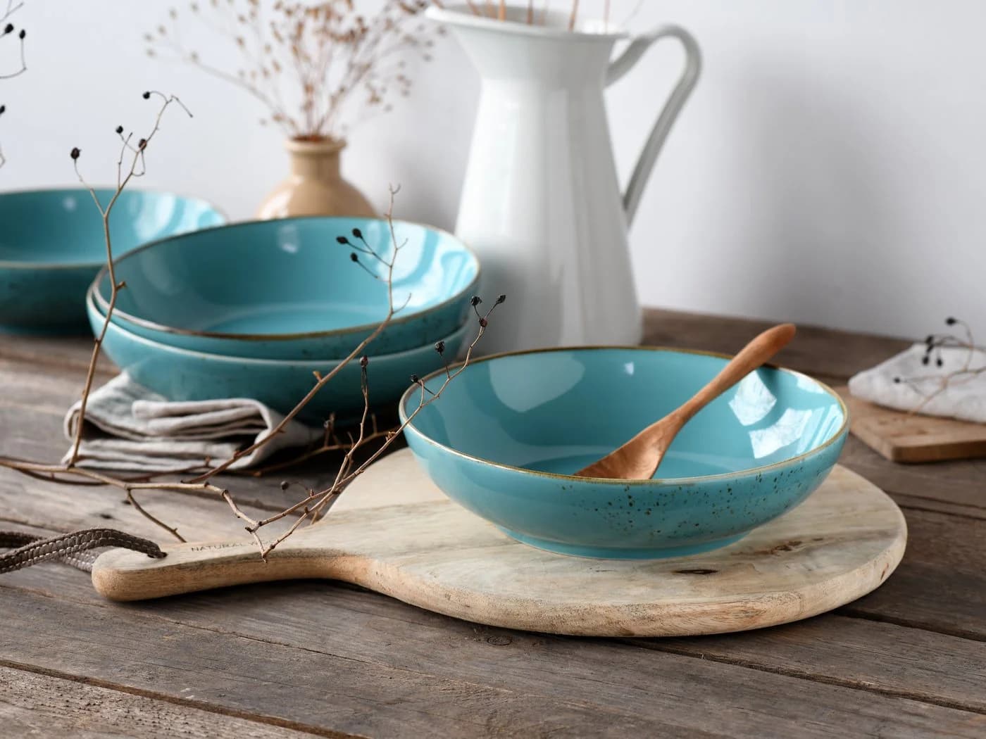 CREATABLE Nature Collection Poké Bowl Set 4-tlg. Blau Steinzeug - Bild 5