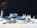 CreaTable Schale Cascade 4-tlg. Buddha Bowl Steinzeug Blau Bild 1
