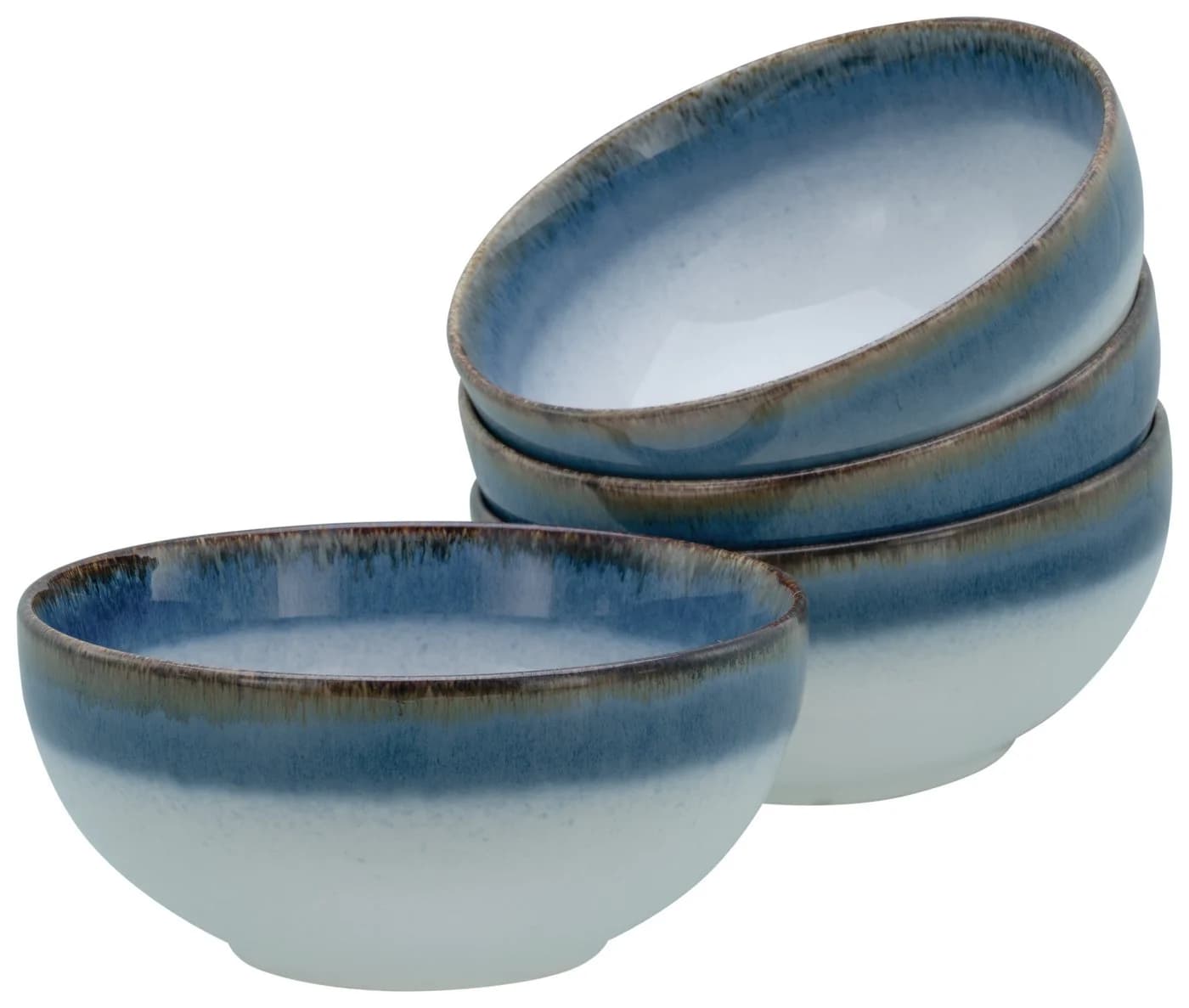 CreaTable Schale Cascade 4-tlg. Buddha Bowl Steinzeug Blau - Bild 2