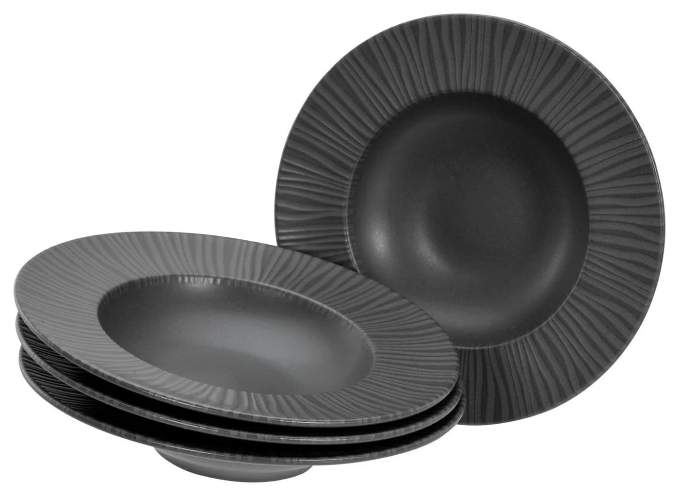 Creatable Pastateller Set 4-tlg. Schwarz Steinzeug 27cm - Bild 2
