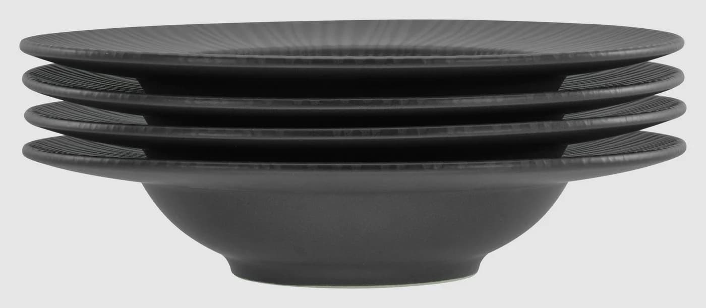 Creatable Pastateller Set 4-tlg. Schwarz Steinzeug 27cm - Bild 3