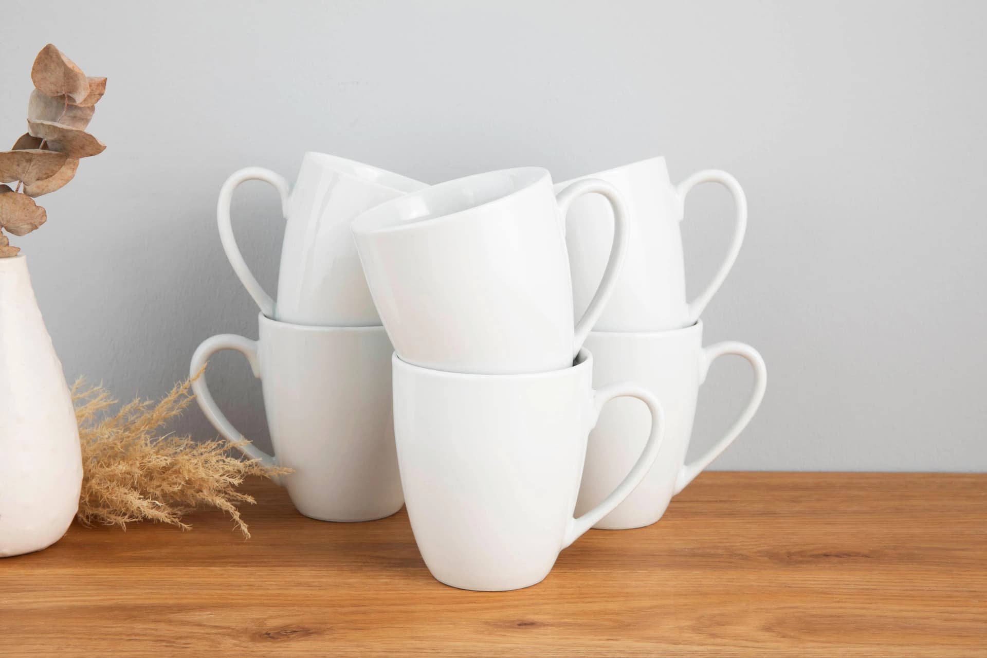 OTTO HOME Alff Becher Set 6-tlg. Weiß Porzellan
