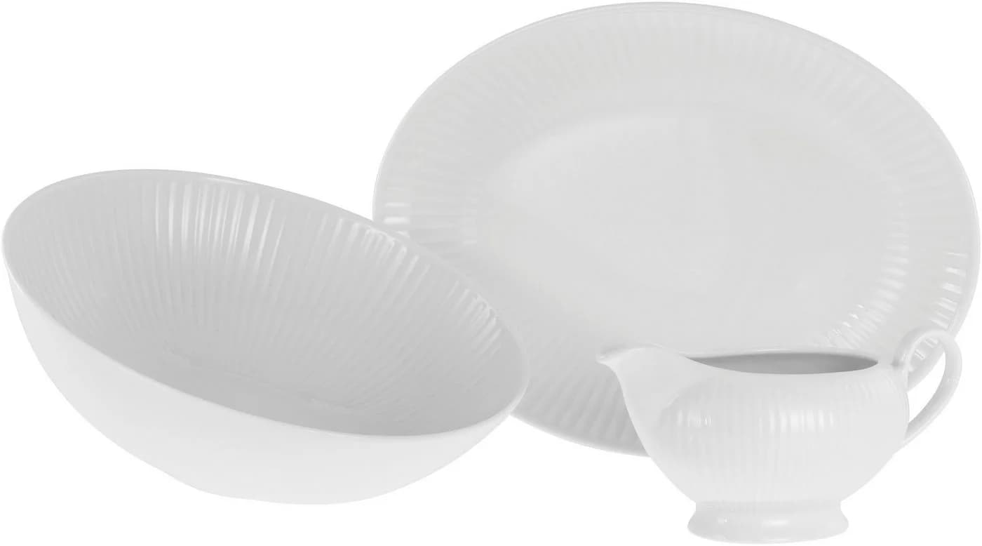 CREATABLE Valencia Servier-Set 3-teilig Weiß Porzellan - Bild 2