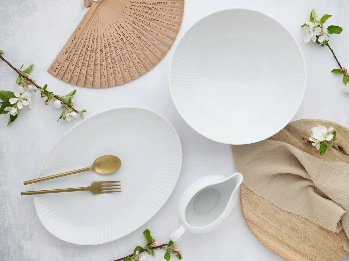 CREATABLE Valencia Servier-Set 3-teilig Weiß Porzellan - Bild 5