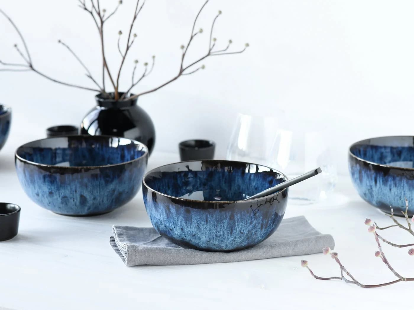 CreaTable Buddhabowl Set 4-tlg. Magic Blue Steinzeug - Bild 3